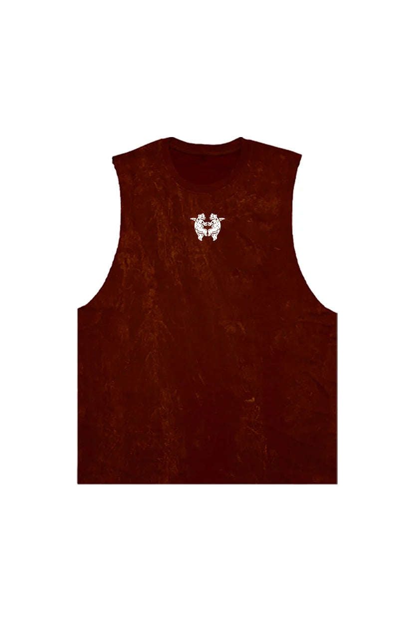 เสื้อกล้ามแขนกุด ผ้าคอตตอนฟอกขาว