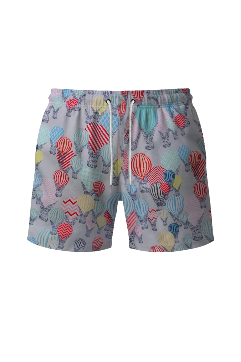 กางเกงว่ายน้ำขาสั้น ผ้ามีลวดลาย