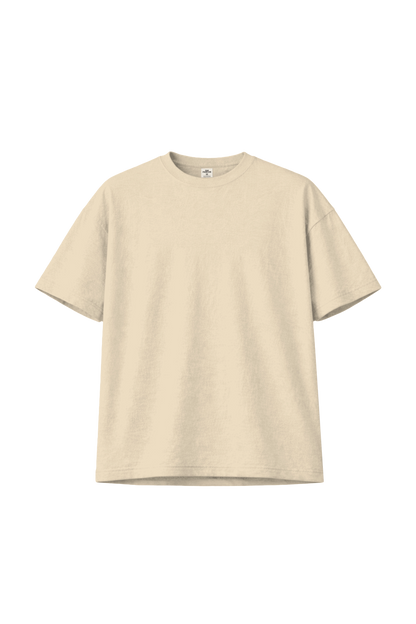 เสื้อยืดโอเวอร์ไซส์ สีพื้น ผ้าลินินผสมฝ้าย