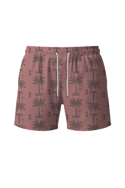 กางเกงว่ายน้ำขาสั้น ผ้ามีลวดลาย