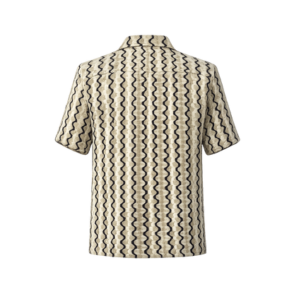 เสื้อเชิ้ต สไตล์ฮาวาย ลายคลื่นใหญ่