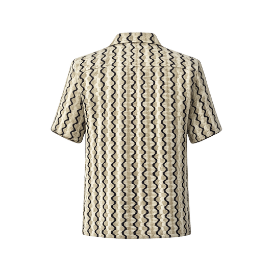 เสื้อเชิ้ต สไตล์ฮาวาย ลายคลื่นใหญ่