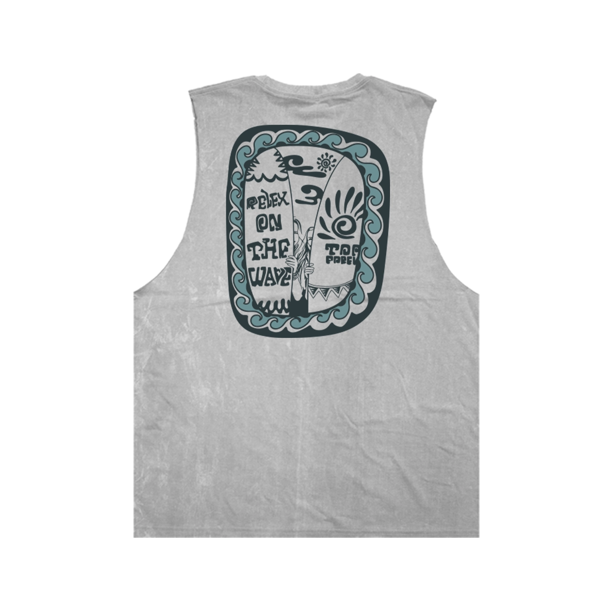 เสื้อกล้ามแขนกุด ผ้าคอตตอนฟอกขาว