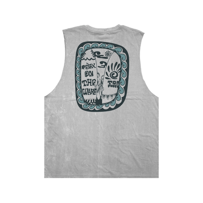 เสื้อกล้ามแขนกุด ผ้าคอตตอนฟอกขาว