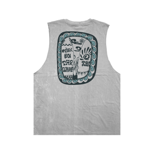 เสื้อกล้ามแขนกุด ผ้าคอตตอนฟอกขาว