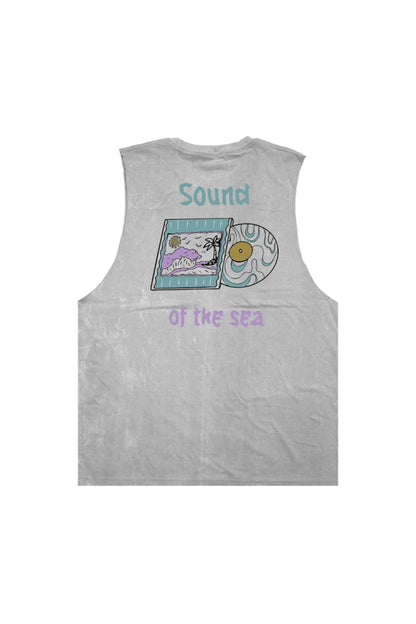 เสื้อกล้ามแขนกุด ผู้ชาย ผ้าคอตตอนฟอกขาว