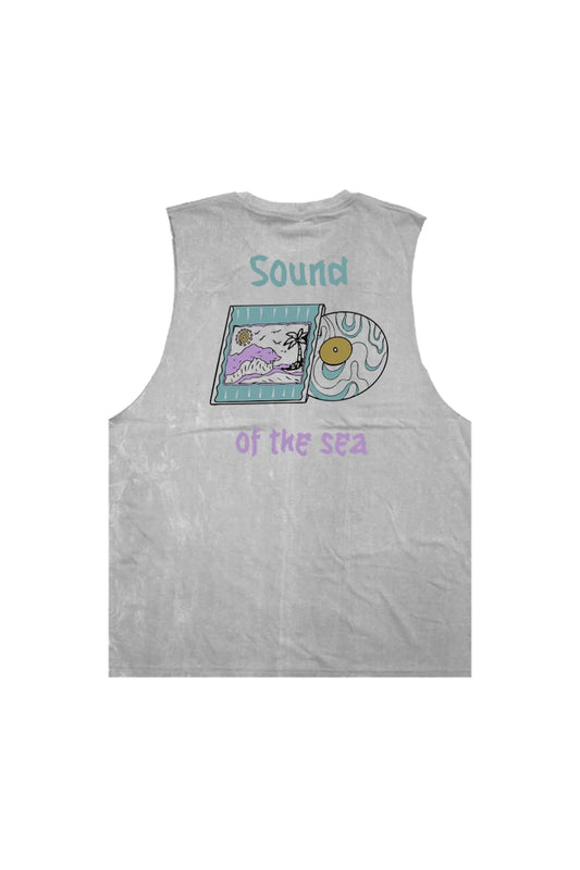 เสื้อกล้ามแขนกุด ผู้ชาย ผ้าคอตตอนฟอกขาว