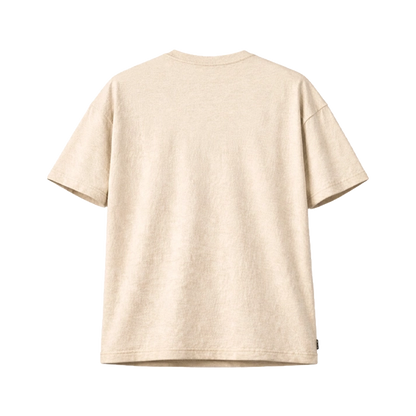 เสื้อยืดโอเวอร์ไซส์ สีพื้น ผ้าลินินผสมฝ้าย