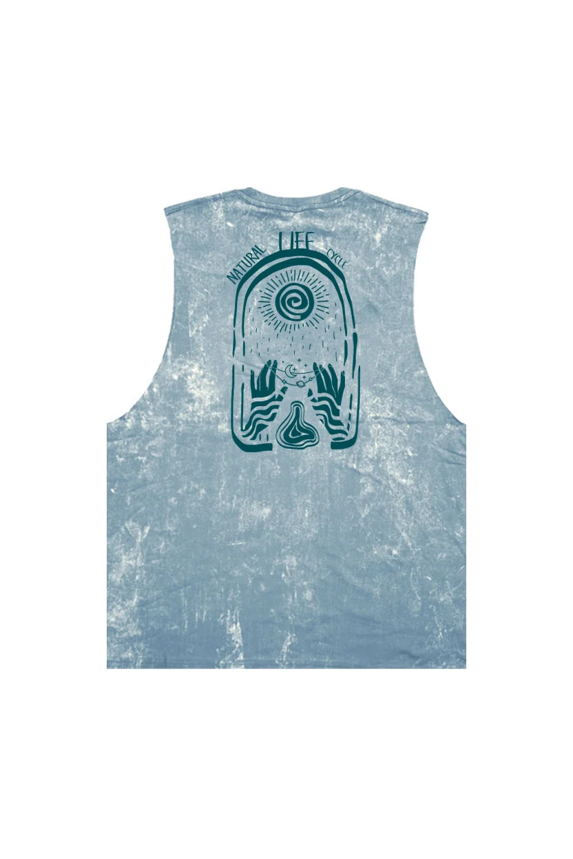 เสื้อกล้ามแขนกุด ผู้ชาย ผ้าคอตตอนฟอกขาว