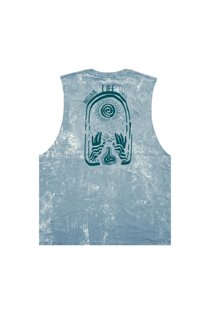 เสื้อกล้ามแขนกุด ผู้ชาย ผ้าคอตตอนฟอกขาว