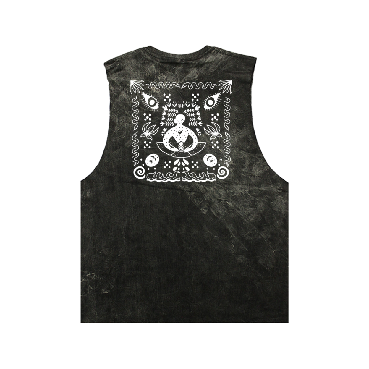 เสื้อกล้ามแขนกุด ผ้าคอตตอนฟอกขาว