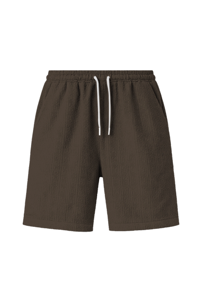 กางเกงขาสั้น ผู้ชาย ผ้าวิสโค้ท ลายเขาวงกต