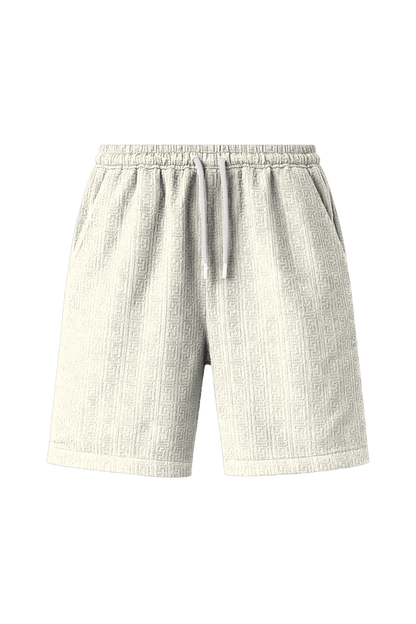 กางเกงขาสั้น ผู้ชาย ผ้าวิสโค้ท ลายเขาวงกต