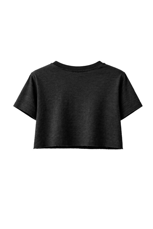 เสื้อครอปเอวลอยผู้หญิง ผ้าสาลู