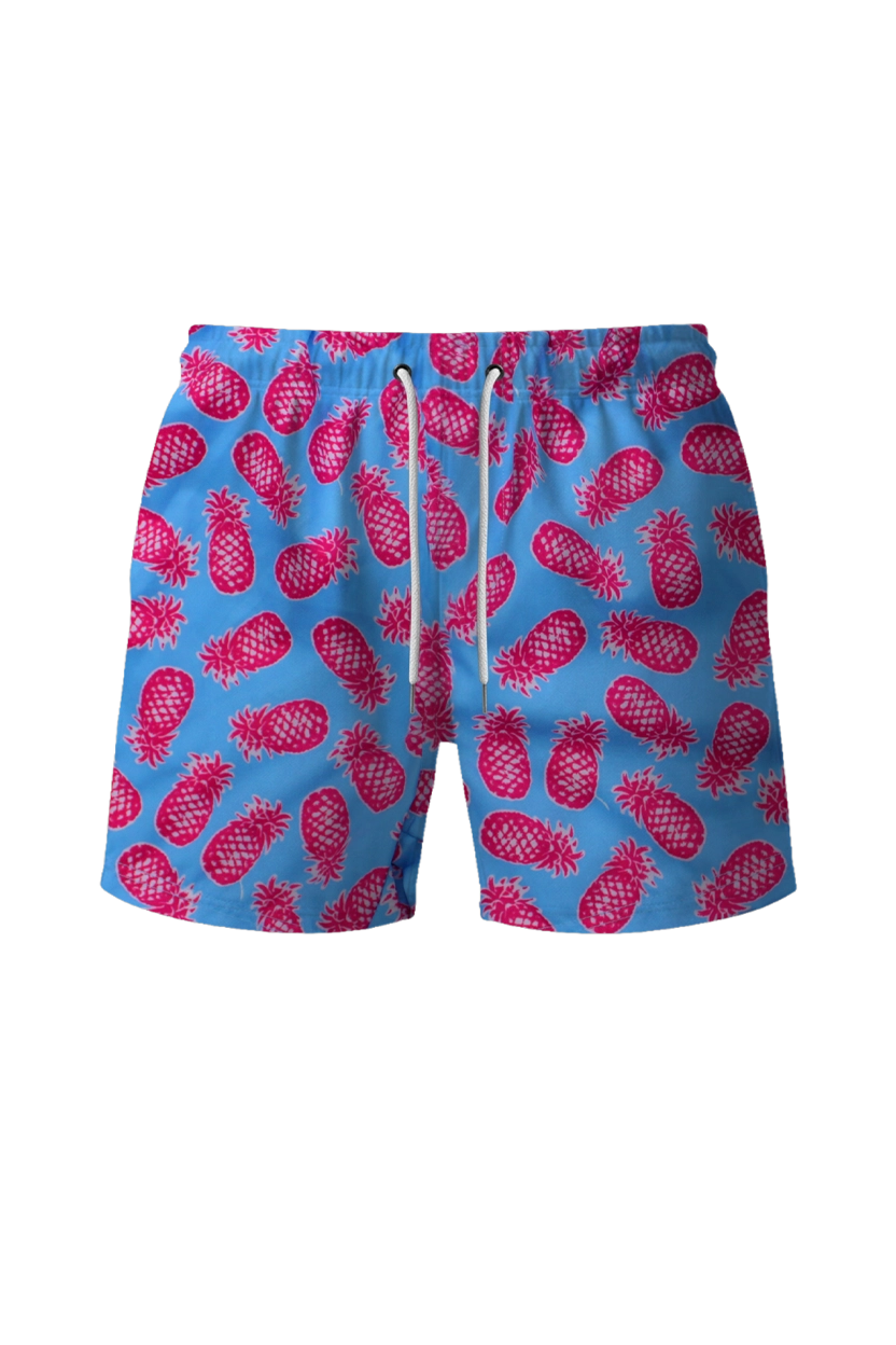 กางเกงว่ายน้ำขาสั้น ผ้ามีลวดลาย