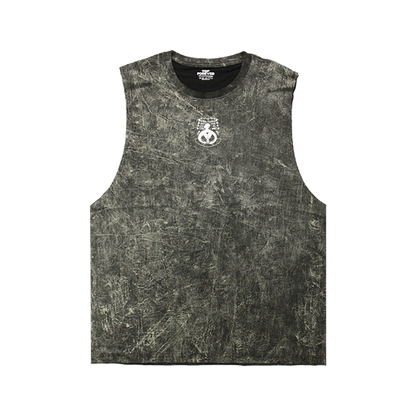 เสื้อกล้ามแขนกุด ผ้าคอตตอนฟอกขาว