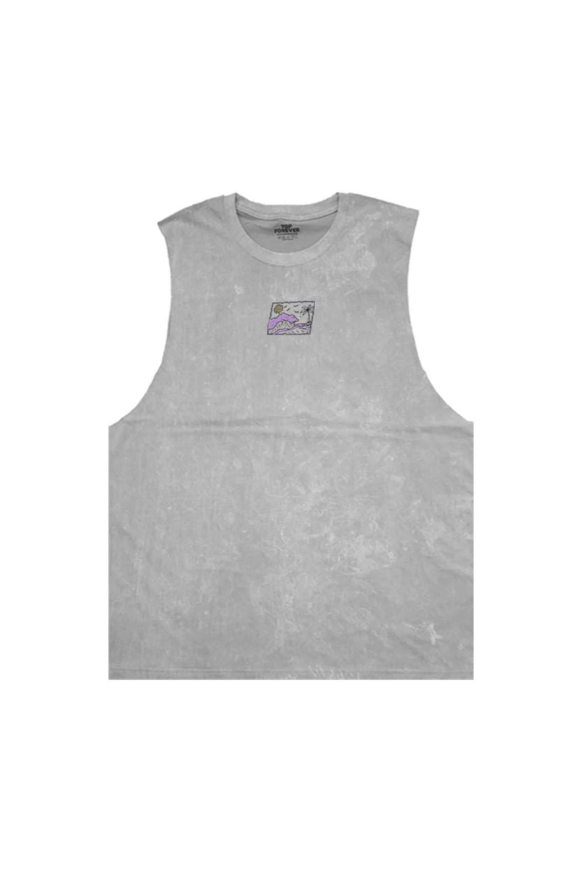 เสื้อกล้ามแขนกุด ผู้ชาย ผ้าคอตตอนฟอกขาว