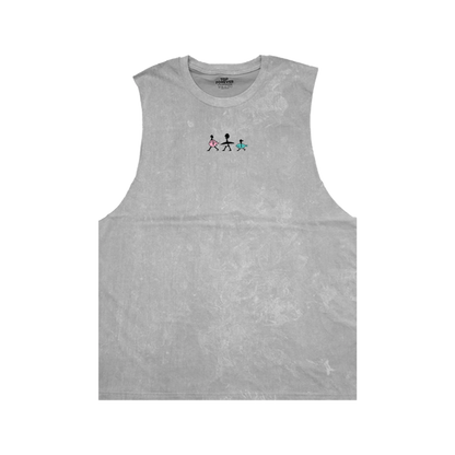 เสื้อกล้ามแขนกุด ผ้าคอตตอนฟอกขาว