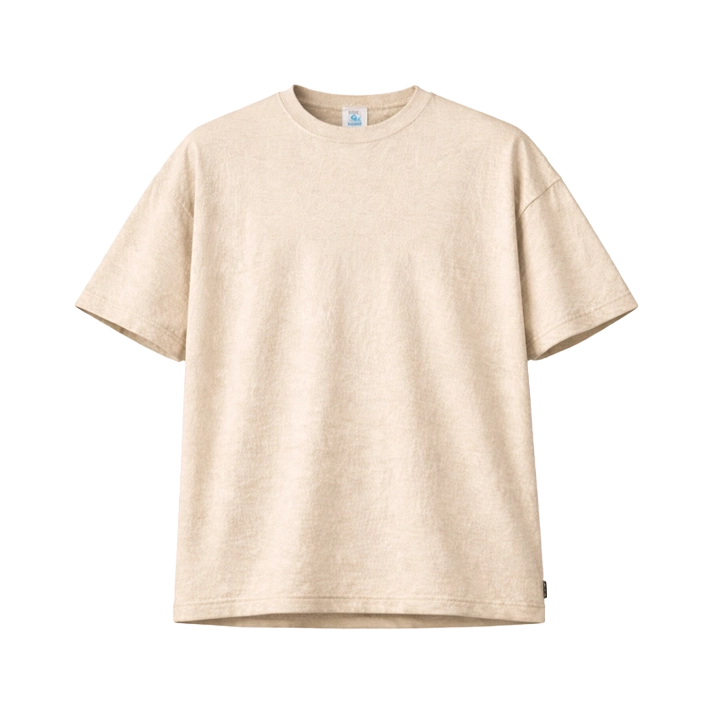 เสื้อยืดโอเวอร์ไซส์ สีพื้น ผ้าลินินผสมฝ้าย