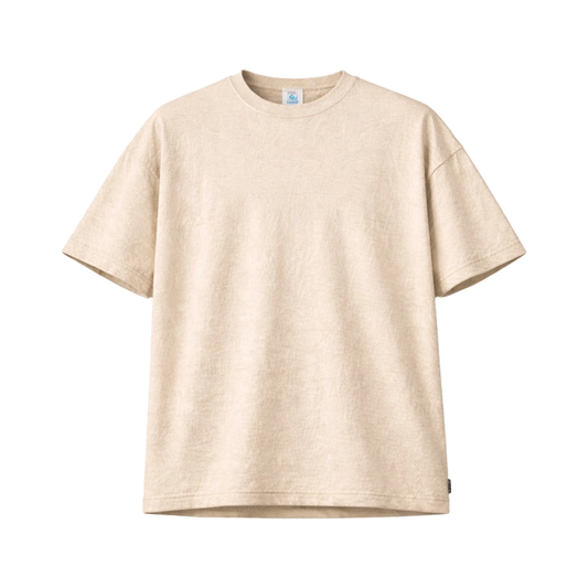 เสื้อยืดโอเวอร์ไซส์ สีพื้น ผ้าลินินผสมฝ้าย