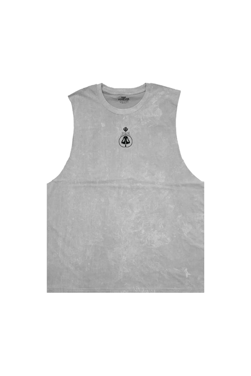 เสื้อกล้ามแขนกุด ผ้าคอตตอนฟอกขาว