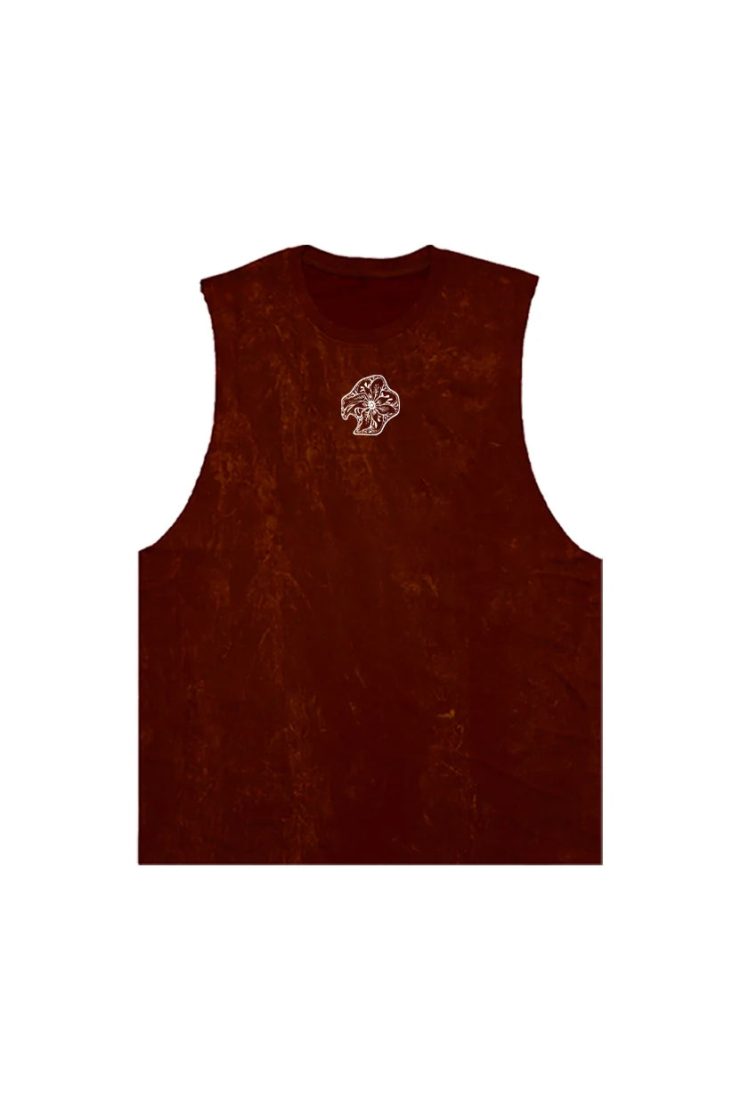 เสื้อกล้ามแขนกุด ผู้ชาย ผ้าคอตตอนฟอกขาว