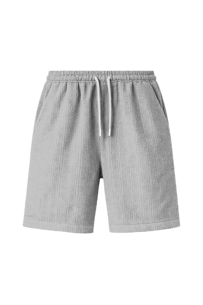 กางเกงขาสั้น ผู้ชาย ผ้าวิสโค้ท ลายเขาวงกต