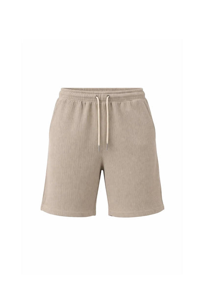 กางเกงขาสั้น ผู้ชาย ผ้าวิสโค้ท ลายเส้นตรง