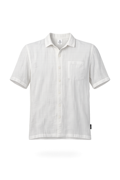 เสื้อเชิ้ตฮาวาย แขนสั้น ผ้าสาลู